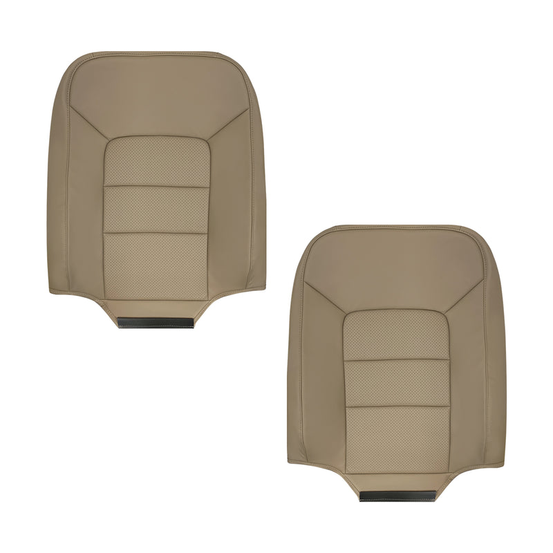 2005 2006 Ford Expedition Limited Leather Driver Passenger Perforated Tan Seat Cover