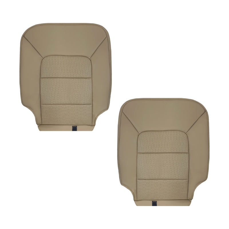2005 2006 Ford Expedition Limited Leather Driver Passenger Perforated Tan Seat Cover