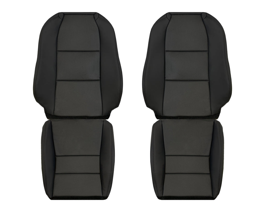 2005 - 2008 Acura TL Driver Or Passenger Replacement Genuine Leather or Synthetic Leather Seat Covers: Perforated Black