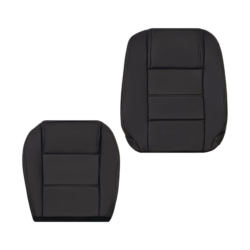 2005-2009 Ford Mustang black leather driver lean back replacement seat cover