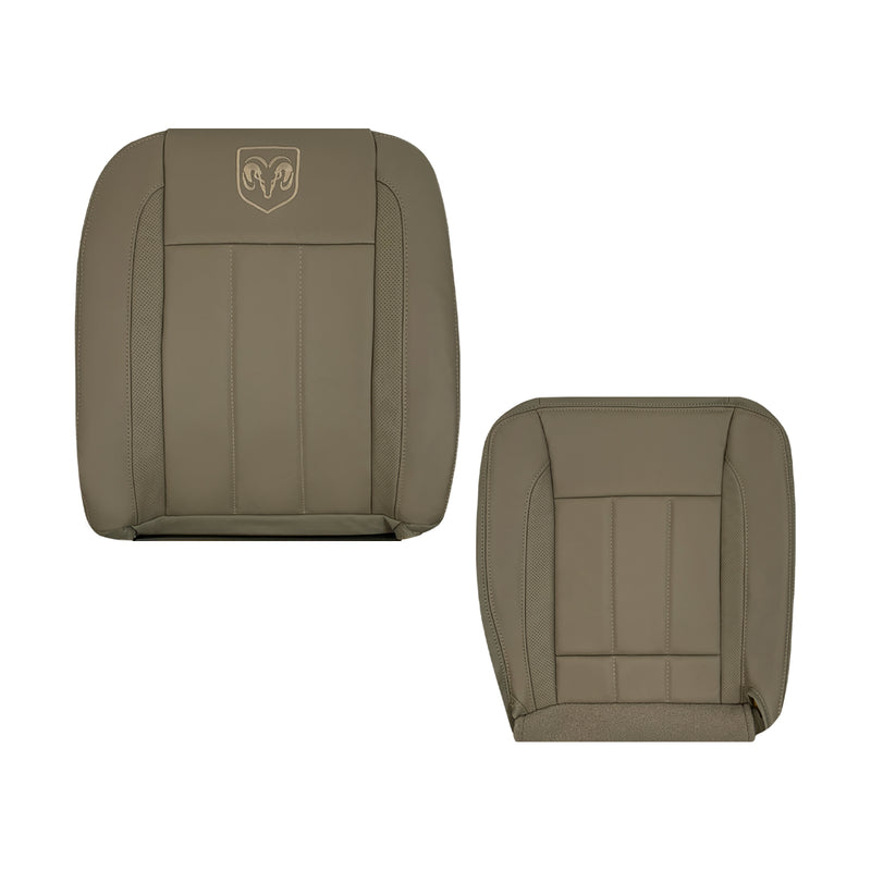 2006-2009_Dodge_Ram_3500_Laramie_Replacement_Driver_Or_Passenger_Leather_top_Seat_Cover_Medium_Khaki_Tan