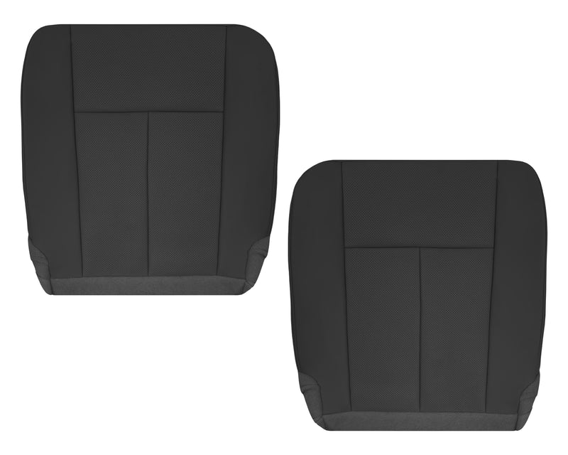 2007-2014 Ford Expedition Perforated Replacement Seat Cover in Black Driver Passenger Side Bottoms
