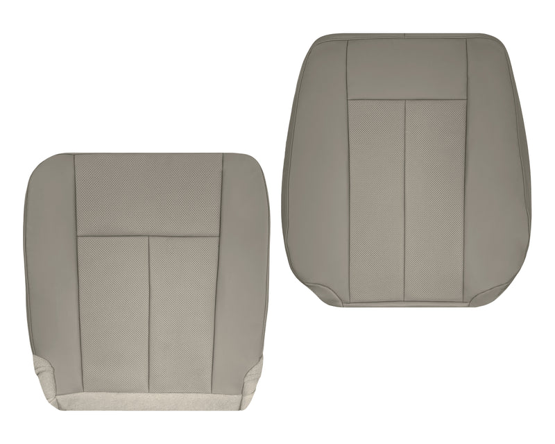 2007-2014 Ford Expedition Perforated Replacement Seat Cover in Gray Driver Side Top and Bottom