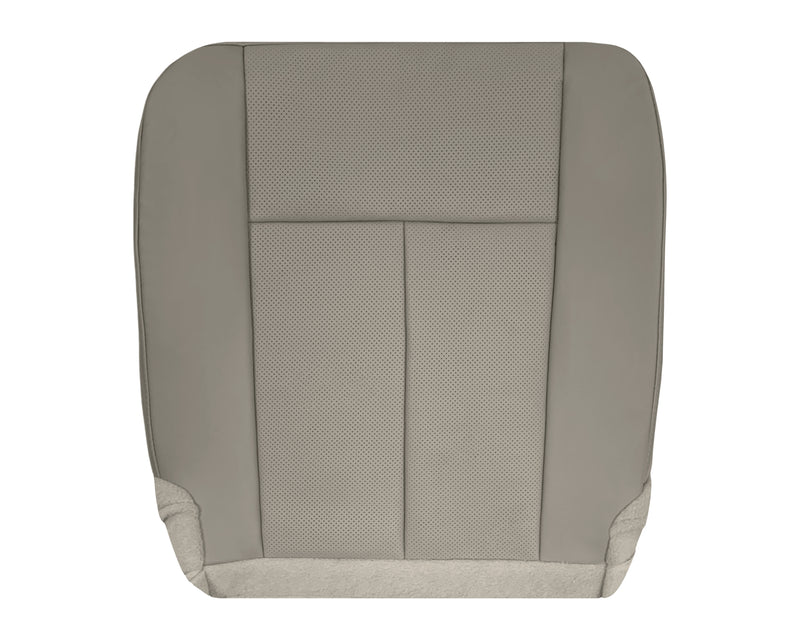 2007-2014 Ford Expedition Perforated Replacement Seat Cover in Gray Driver Side Top and Bottom Cushion