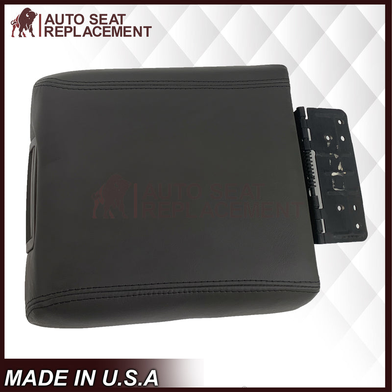 2007 - 2014  Ford Expedition Eddie Bauer Center Console Armrest Lid Cover In Black: Choose leather OR Vinyl - Auto Seat Replacement