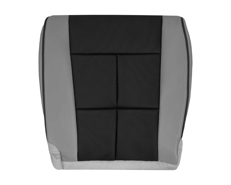 2007 - 2014 Lincoln Navigator Bottom Seat Cover in 2 Tone Gray & Black Leather or Vinyl driver