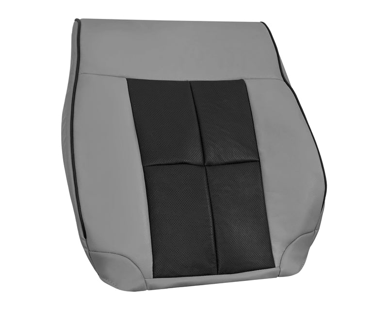 2007 - 2014 Lincoln Navigator Bottom Seat Cover in 2 Tone Gray & Black Leather or Vinyl driver passenger side top