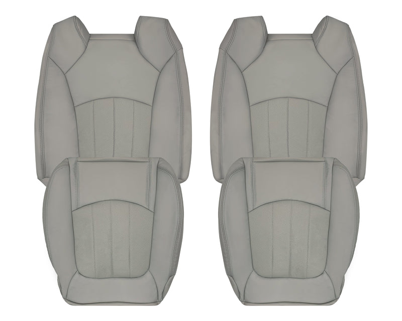 2007_2012 GMC Acadia SLT Replacement Leather Seat Cover In Gray