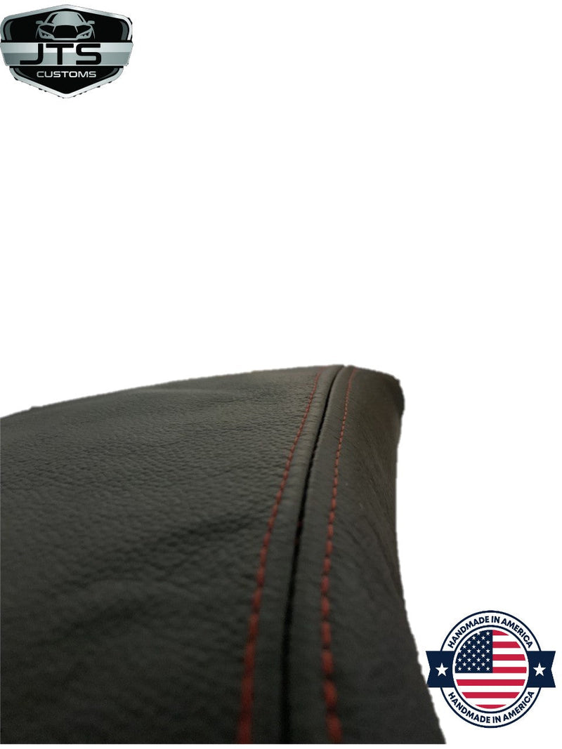 2008 - 2016 Subaru Impreza WRX STI Shift E-Brake Boot & Console Lid Cover Set In Black With Red Stitching - Auto Seat Replacement