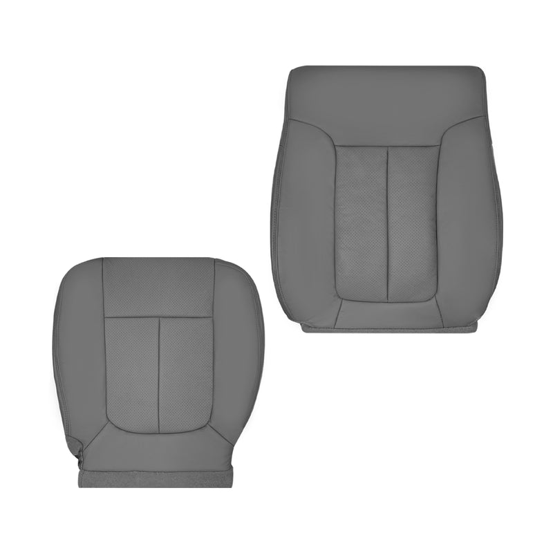 2009 - 2014 Fits Ford F150 Lariat Crew Cab Perforated Replacement Seat Cover Steel Gray