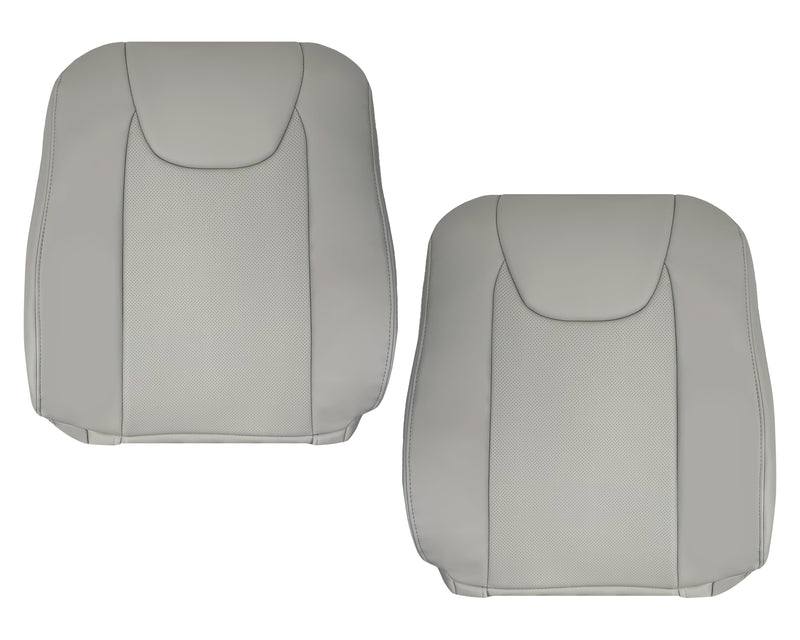For-2010-2011-2012-2013-2014-2015_Lexus_RX350_RX450H_Replacement_Synthetic_Leather_Seat_Cover_Gray_Perforated_Driver_Passenger_Side_Top_and_Bottom_Cushion