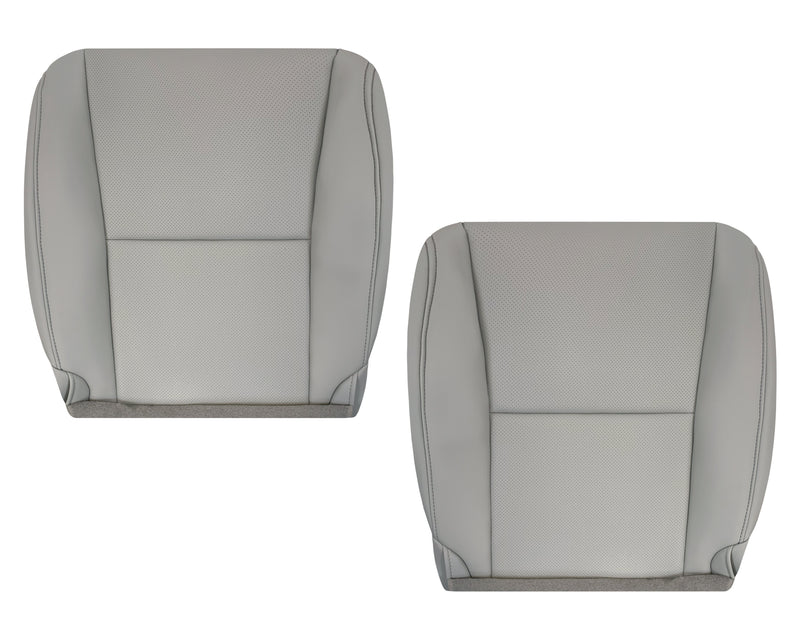2010-2015 Lexus RX350 RX450H Replacement Synthetic Leather Seat Cover: Gray Perforated Driver Passenger Side Top and Bottom Cushion