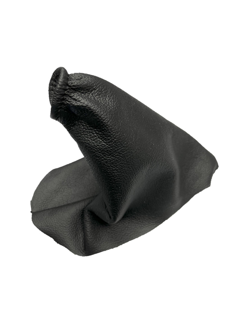 Black LEATHER Shift & Handbrake Boot Cover Set For 2010 2011 2012 2013 2014 Ford Mustang GT - Auto Seat Replacement