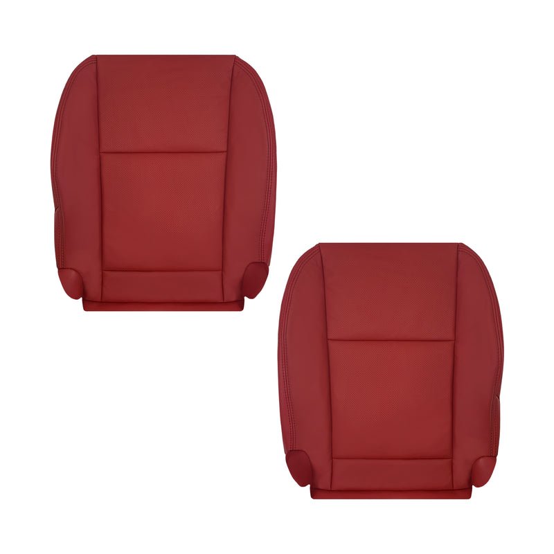 2011-2014 Dodge Charger Red Perforated replacement seat cover upholstery in genuine leather or synthetic leather