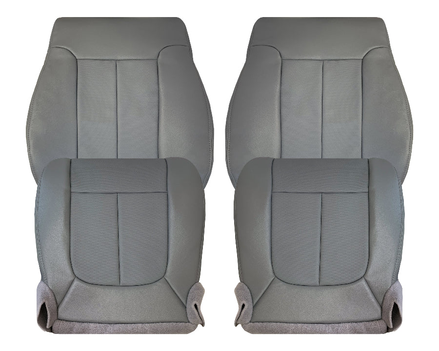 2011-2016 F250 F350 F450 F550 XL WT Driver Passenger Bottom Replacement Seat Covers Back Lean Back Cushion Covers 