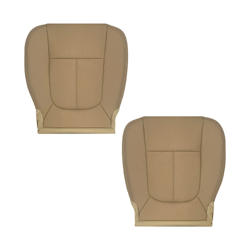 2011-2016 Ford F250 F350 Lariat driver side bottom replacement perforated leather seat cover Adobe Tan