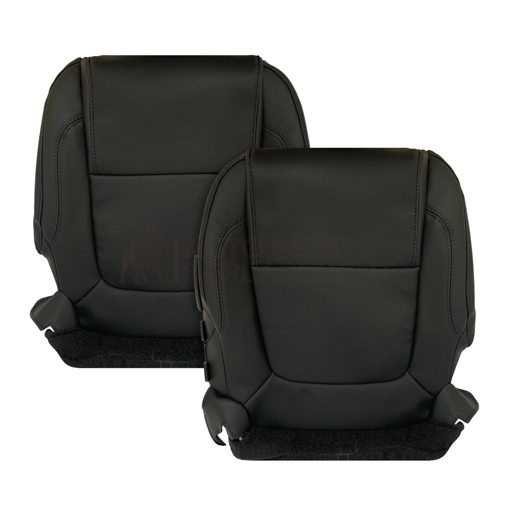 2011 - 2015 Ford Explorer Replacement Perforated Leather/Vinyl Bottom Seat Covers In Black : Choose Leather OR Vinyl - Auto Seat Replacement