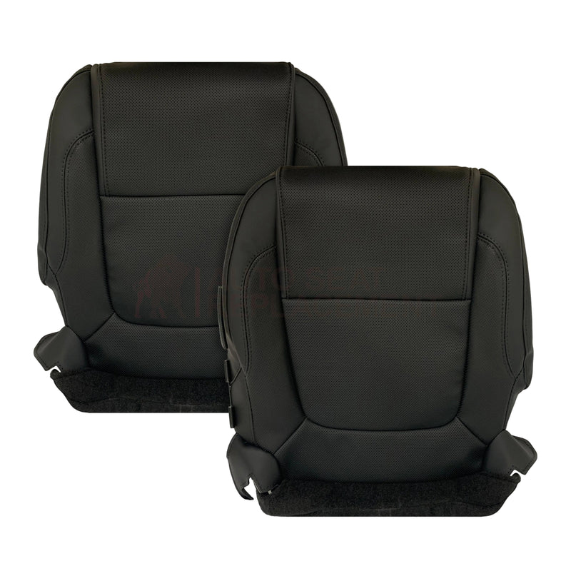 2011 - 2015 Ford Explorer Replacement Perforated Leather/Vinyl Bottom Seat Covers In Black : Choose Leather OR Vinyl - Auto Seat Replacement
