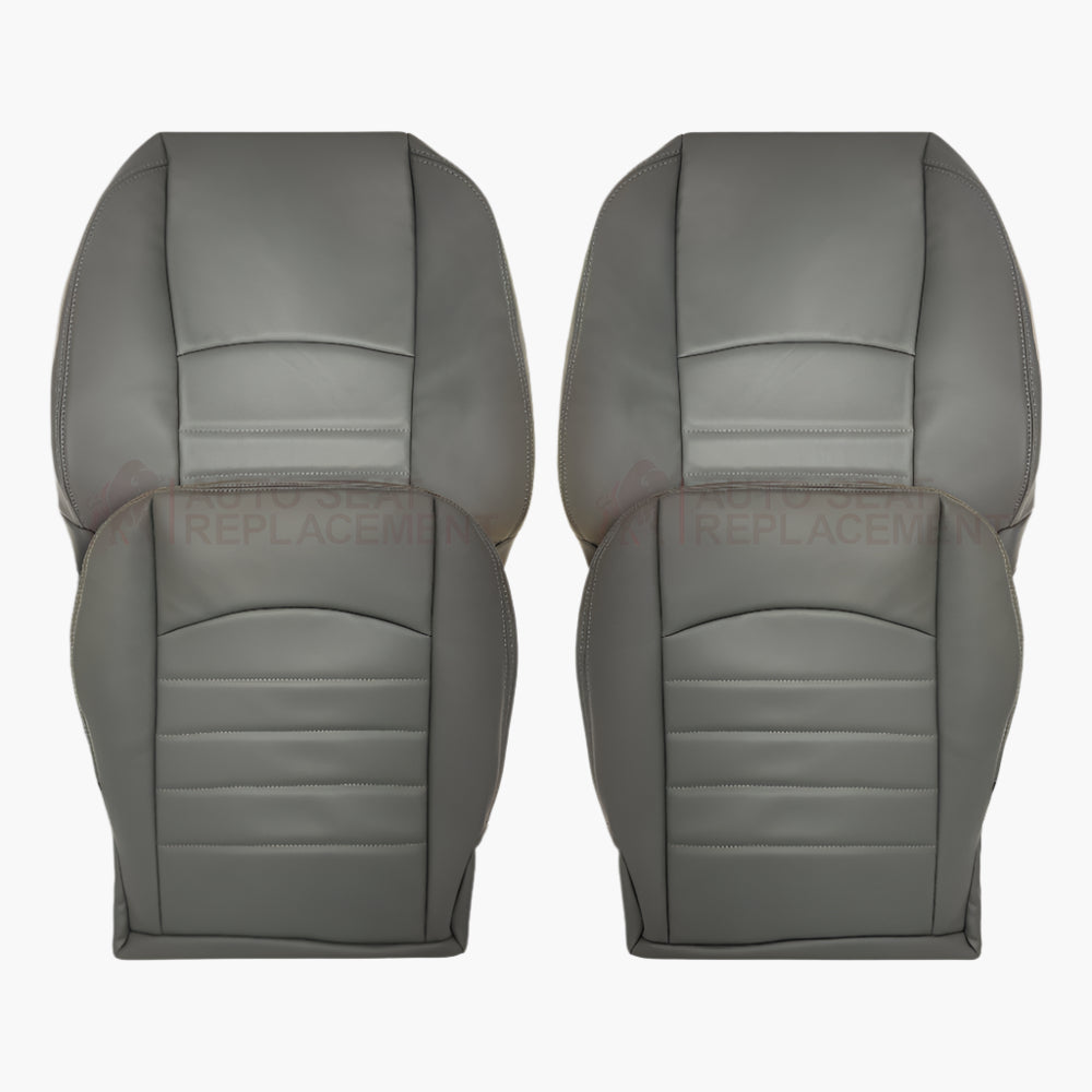 2013 2014 2015 2016 2017 2018 2019 Dodge ram diesel gray vinyl seat cover work truck single cab 1500 250 3500 driver bottom passenger bottom driver top passenger top seat cover