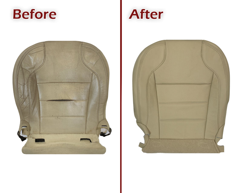 2013-2019 Ford Taurus Replacement Driver or Passenger Synthetic Leather Seat Cover Dune, Tan Perforated&nbsp;