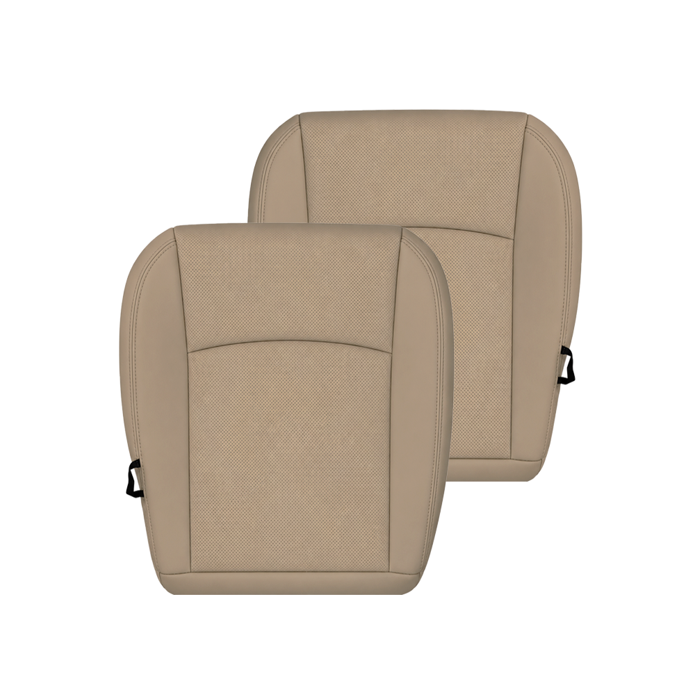 2013 2014 2015 2016 2017 2018 Dodge Ram 1500 2500 3500 4500 5500 Replacement Perforated Synthetic Leather Seat Cover Light Frost “Tan"