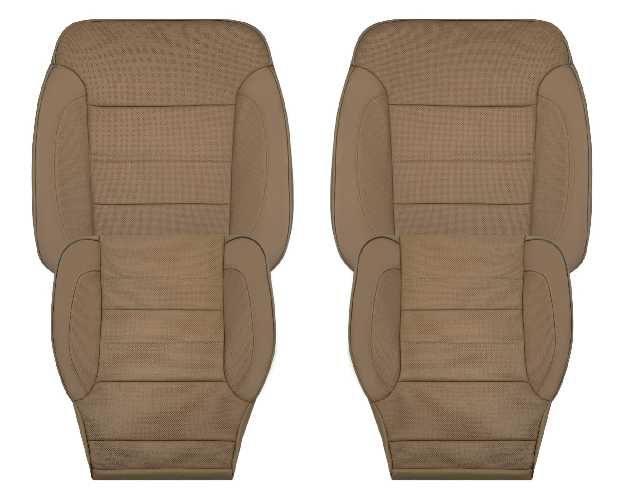 GMC Sierra 2500 3500 Denali Driver Seat Cover, 2014-2019, Jet Black Perforated Leather