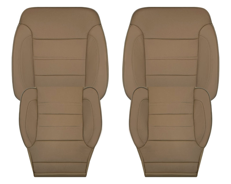 2014-2019 GMC Sierra Denali Perforated Genuine Leather Replacement Seat Cover In Dune 