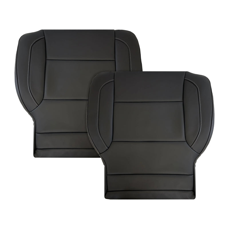 2014 2015 2016 2017 2018 2019 Chevy Silverado Tahoe Suburban & GMC Yukon SOLID Leather Seat Cover Replacement in Black, Gray, or Tan - Auto Seat Replacement