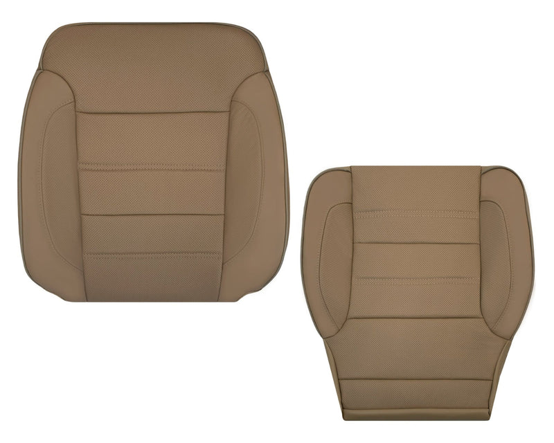 2014-2019 GMC Sierra Denali Perforated Genuine Leather Replacement Cushion Seat Cover In Dune Tan