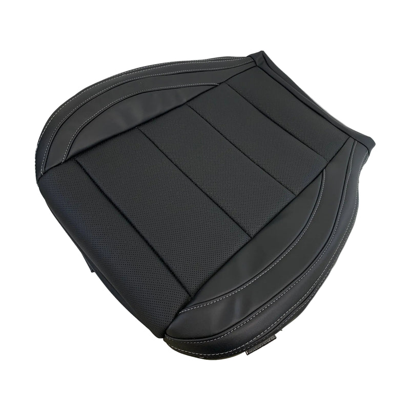 2015-2023 Ford Mustang GT Coupe V6 V8 Perforated Vinyl Replacement Bottom Seat Covers In Black: Choose Your Side - Auto Seat Replacement