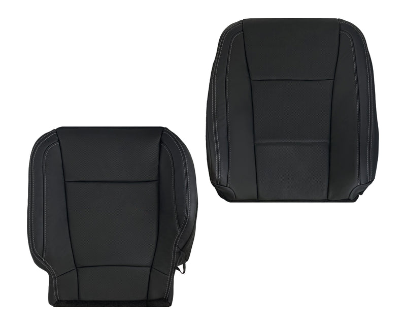 2015_2015_2017_Ford_F150_Lariat_Charcoal_Black_Leather_or_Vinyl_Seat_Cover_Replacement_Driver_amp_Passenger_Bottom_Top_Lean_Back