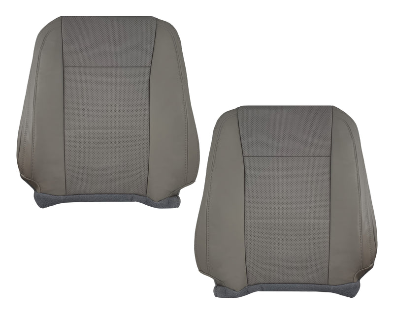 2015 2016 2017 Ford F-150 Lariat Gray Replacement Seat Covers Driver Passenger Side Top Cushion Covers 