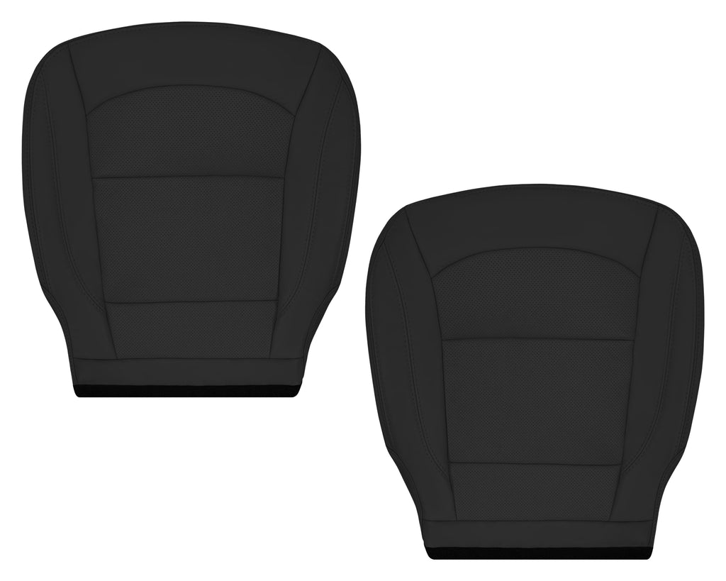 2016-2019 For Ford Explorer Limited Replacement Real Leather or Synthetic Leather Replacement Seat Cover: Black Perforated