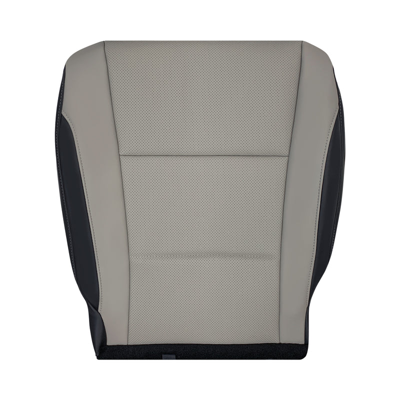2016-2022 Lexus RX350 RX450h Replacement Perforated Synthetic Leather Seat Cover: 2-Tone Gray & Black