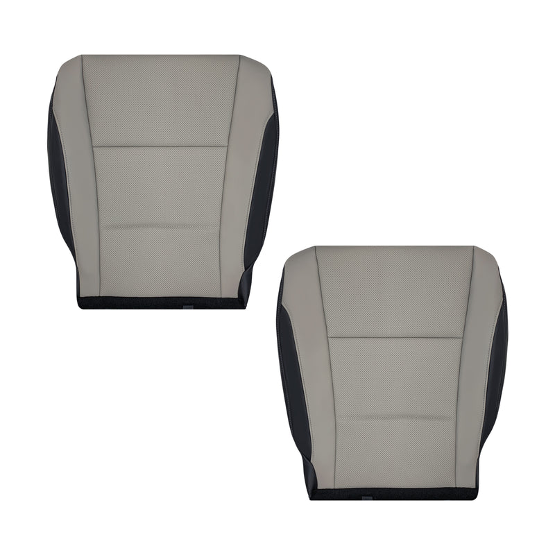 2016-2022 Lexus RX350 RX450h Replacement Perforated Synthetic Leather Seat Cover: 2-Tone Gray & Black