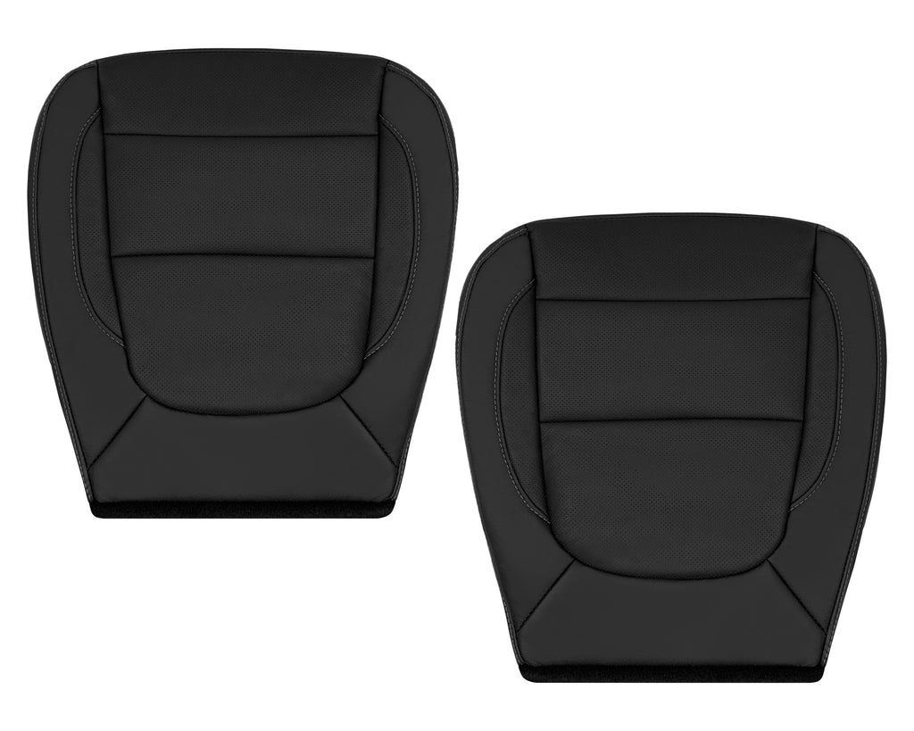 2017-2022 GMC Acadia Denali Driver or Passenger Bottom Replacement Leather Seat Covers In Black