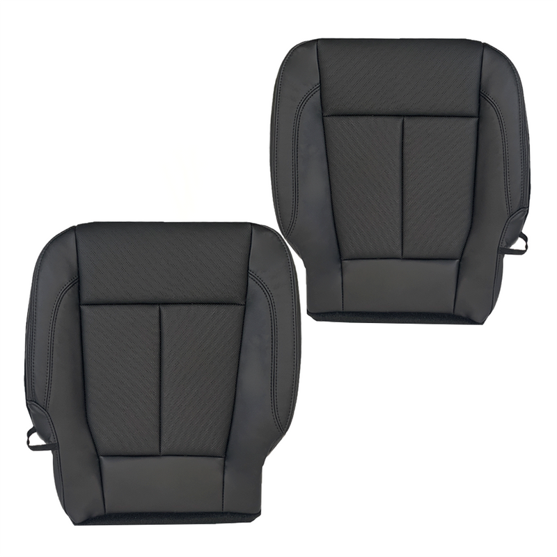 2018-2021 Ford Expedition XLT Replacement Genuine Leather /Syn. Leather Seat Cover: Black Perforated