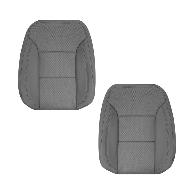 2019-2022 Chevy Silverado GMC Sierra replacement seat skin in factory style Gideon Gray automotive leather upholstery