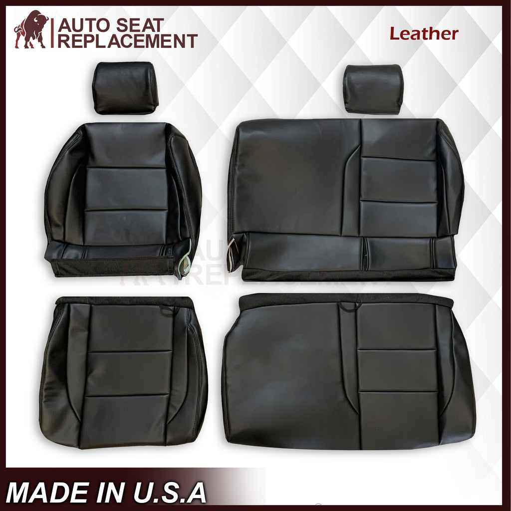 2005-2015 Nissan Titan Second Row Driver and Passenger Side Top and Bottom Seat Covers in Black : Choose from the variants