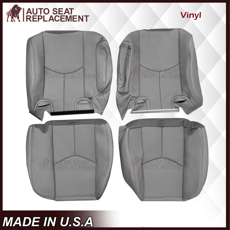 2003 - 2007 Chevy Tahoe Suburban & GMC Yukon Second Row 50/50 Captain Chairs Seat Cover In Gray - Choose from variant