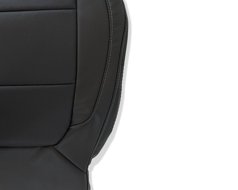 2019-2021 Chevy Silverado & GMC Sierra Perforated Leather Seat Cover Replacement in Black