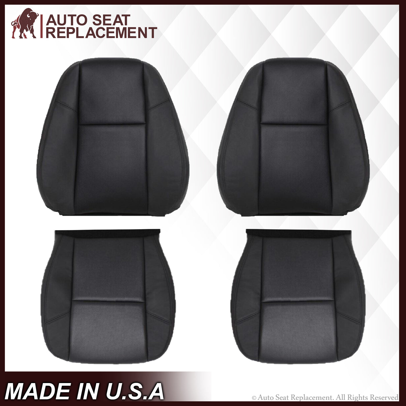 For 2007 Chevy Trailblazer LT LS Driver Side Bottom Leather Seat Cover In Black - Foto 9