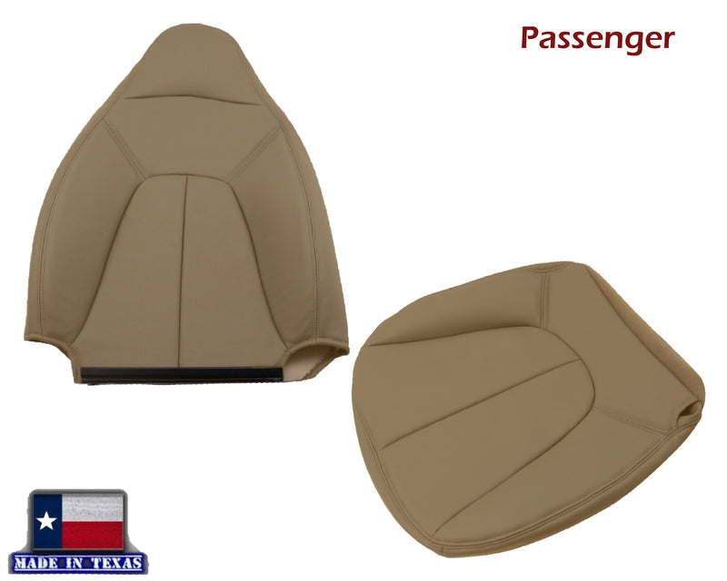 1997 1998 1999 2001 2002 Ford Expedition XLT Eddie Bauer LEATHER Seat Cover Tan - Auto Seat Replacement