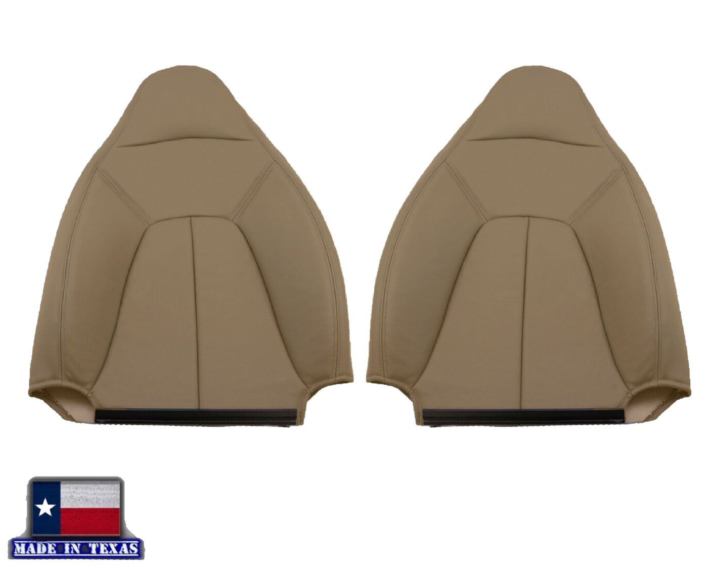 Driver Side Bottom Seat Cover For 1997-2002 Ford Expedition Eddie Bauer - Tan Synthetic Leather