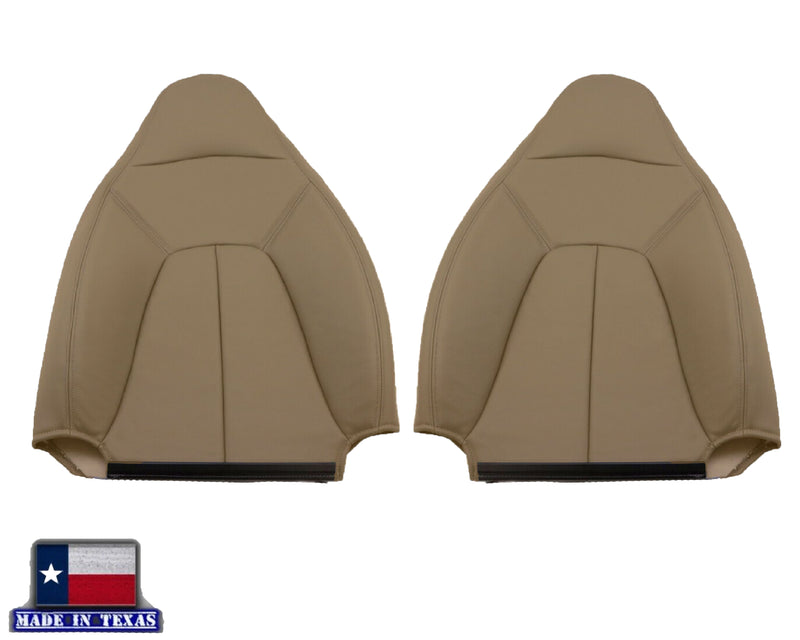1997 1998 1999 2001 2002 Ford Expedition XLT Eddie Bauer LEATHER Seat Cover Tan - Auto Seat Replacement