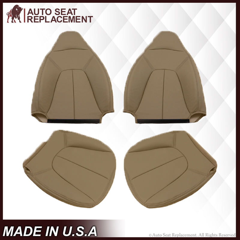 1997 1998 1999 2001 2002 Ford Expedition XLT Eddie Bauer LEATHER Seat Cover Tan - Auto Seat Replacement
