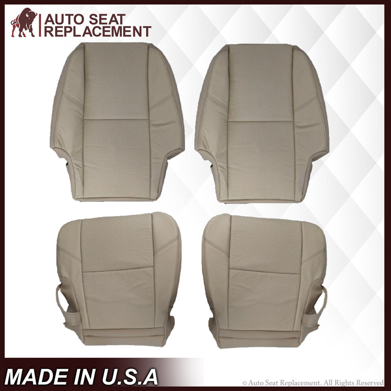 2009 - 2014  Cadillac Escalade Second Row Seat Cover in Light Cashmere Tan (PERFORATED) - Auto Seat Replacement