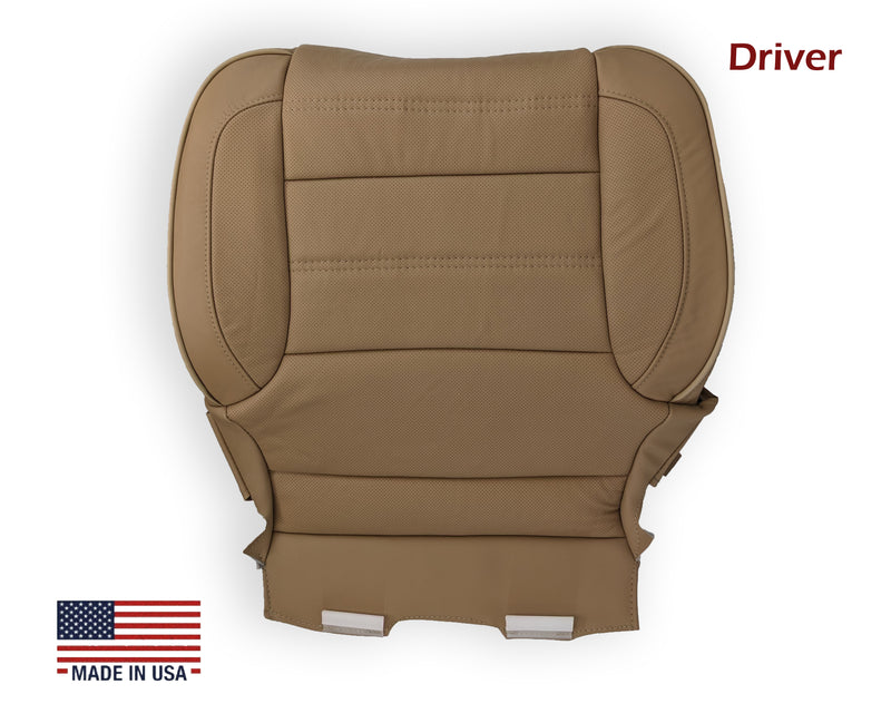 2014 2015 2016 2017 2018 2019 GMC Sierra Denali Perforated Leather Seat Cover Replacement in Dune Tan