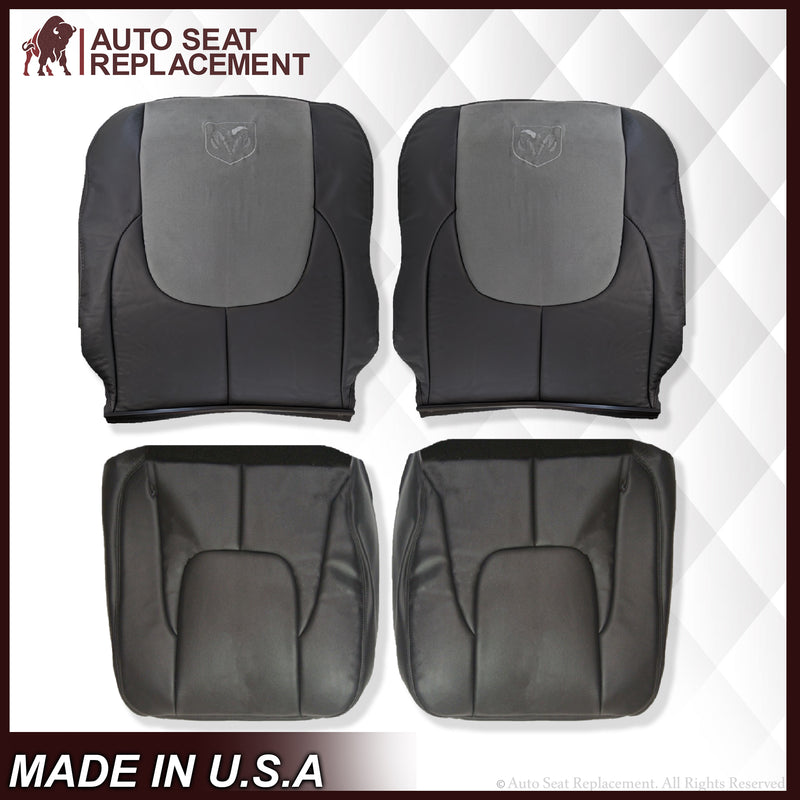 2004 2005 Dodge Ram 1500 2500 3500 Laramie SINGLE CAB WORK TRUCK  Replacement Seat Covers In Dark Slate "Dark Gray" - Auto Seat Replacement