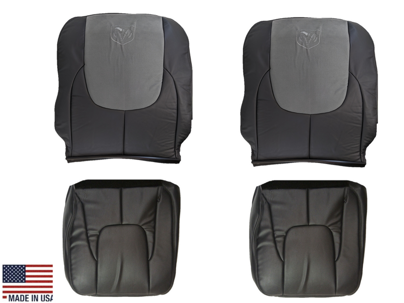 2004 2005 Dodge Ram 1500 2500 3500 Laramie SINGLE CAB WORK TRUCK  Replacement Seat Covers In Dark Slate "Dark Gray" - Auto Seat Replacement
